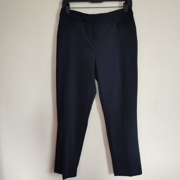 Ladies SZ 6PS Alfani Navy Straight-Leg Pant - Picture 1 of 6